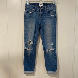 Paige Verdugo Ankle Distressed Skinny Jeans Size 26